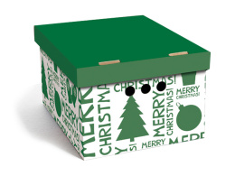 Pudelko kartonowe A4 prezentowe swięta Marry Christmas zielony