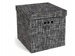 Pudełko kartonowe ozdobne dekoracyjne Textile czarne MM