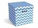 Pudełko kartonowe ozdobne dekoracyjne ZYGZAG niebieski MM